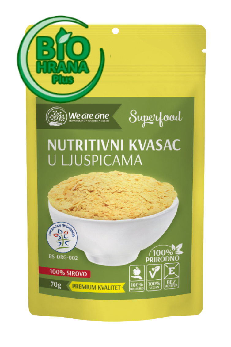Nutritivni kvasac, organik 70g - We are one